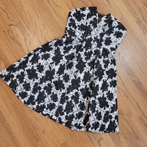 $165 NWT BCBGeneration Strapless floral black & white semi-formal Mini dress - Picture 2 of 6